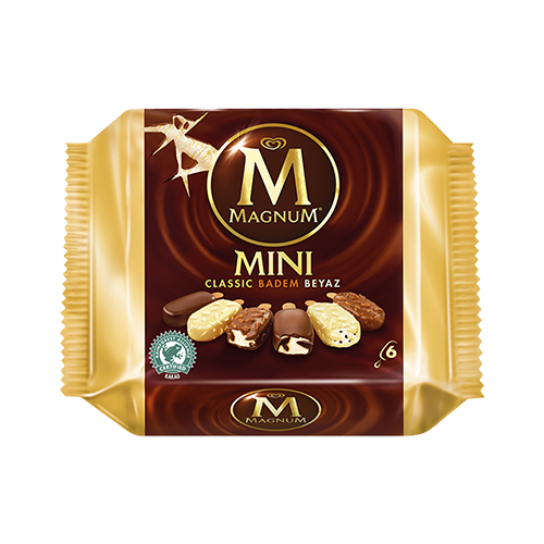 Algida Magnum Mini Classic, Badem & Beyaz Dondurma (6'lı)_0