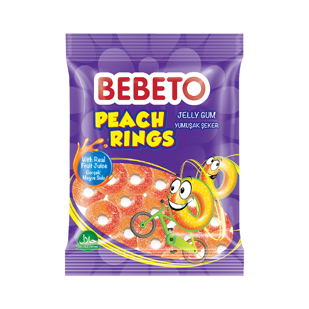 Bebeto Peach Rings (80 g)_0