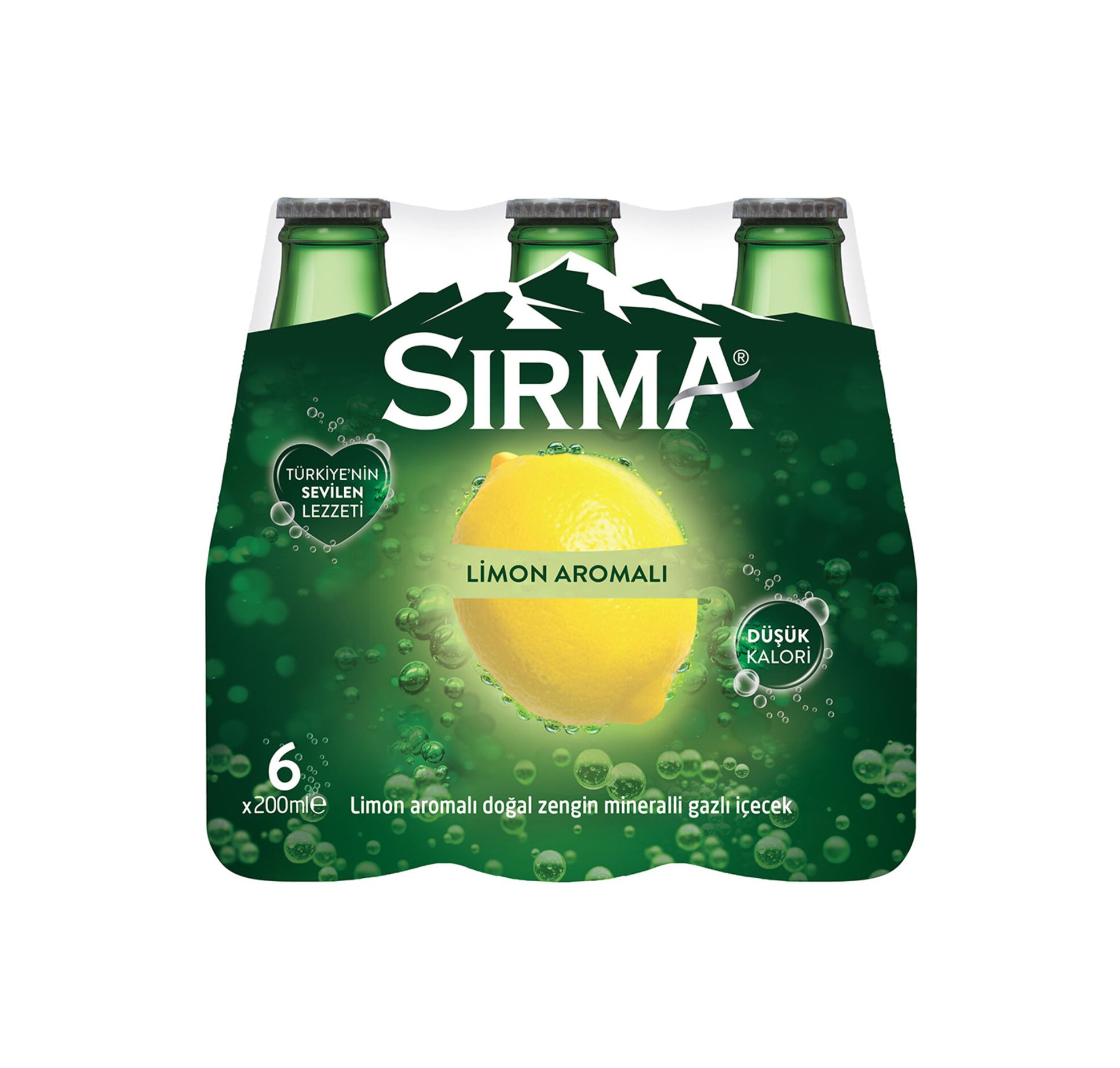 Sırma Limon Aromalı Doğal Maden Suyu (6 x 200 ml)_0