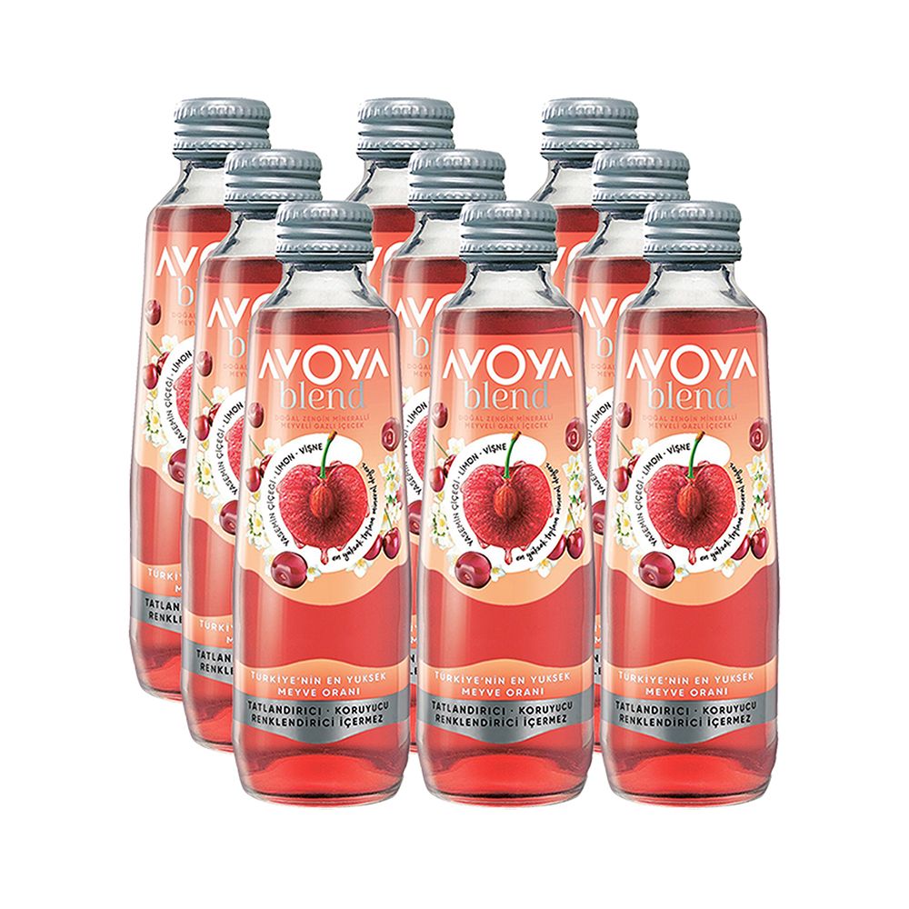 Avoya Blend Vişne Limon Aromalı Maden Suyu (6 x 250 ml)_0