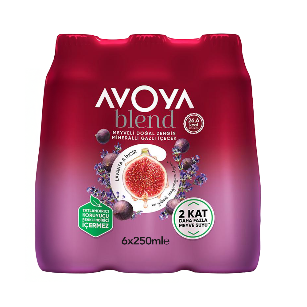 Avoya Blend İncir ve Lavanta Meyveli Maden Suyu (6 x 250 ml)_0