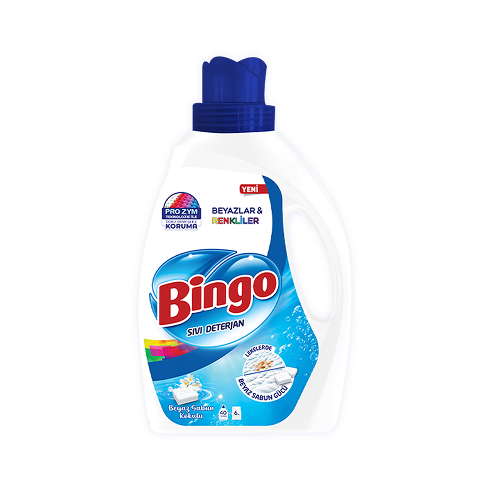 Bingo Beyaz Sabun Sıvı Deterjan 40 Yıkama (2,6 L)_0