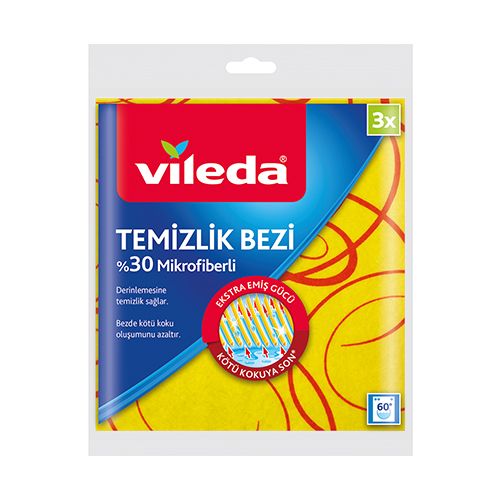 Vileda %30 Mikrofiberli Temizlik Bezi (3'lü)_0