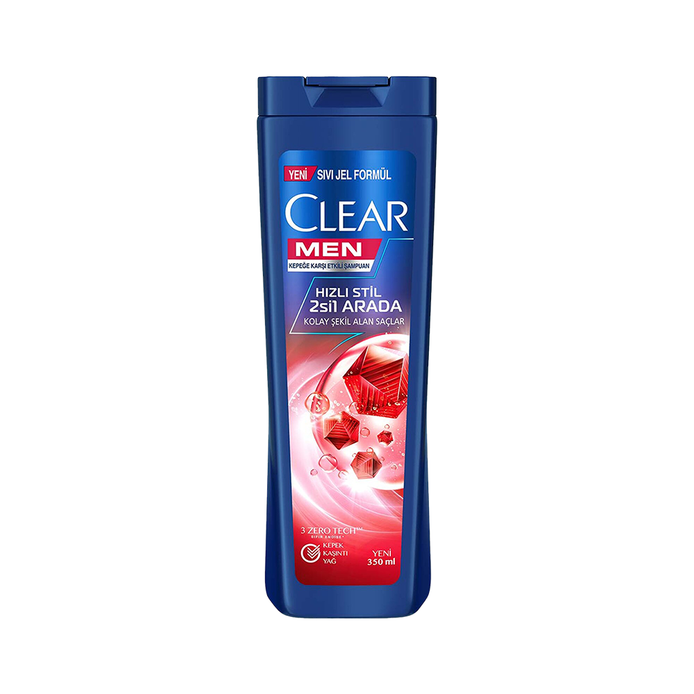Clear Men Hızlı Stil 2'si 1 Arada Kepeğe Karşı Etkili Şampuan (350 ml)_0