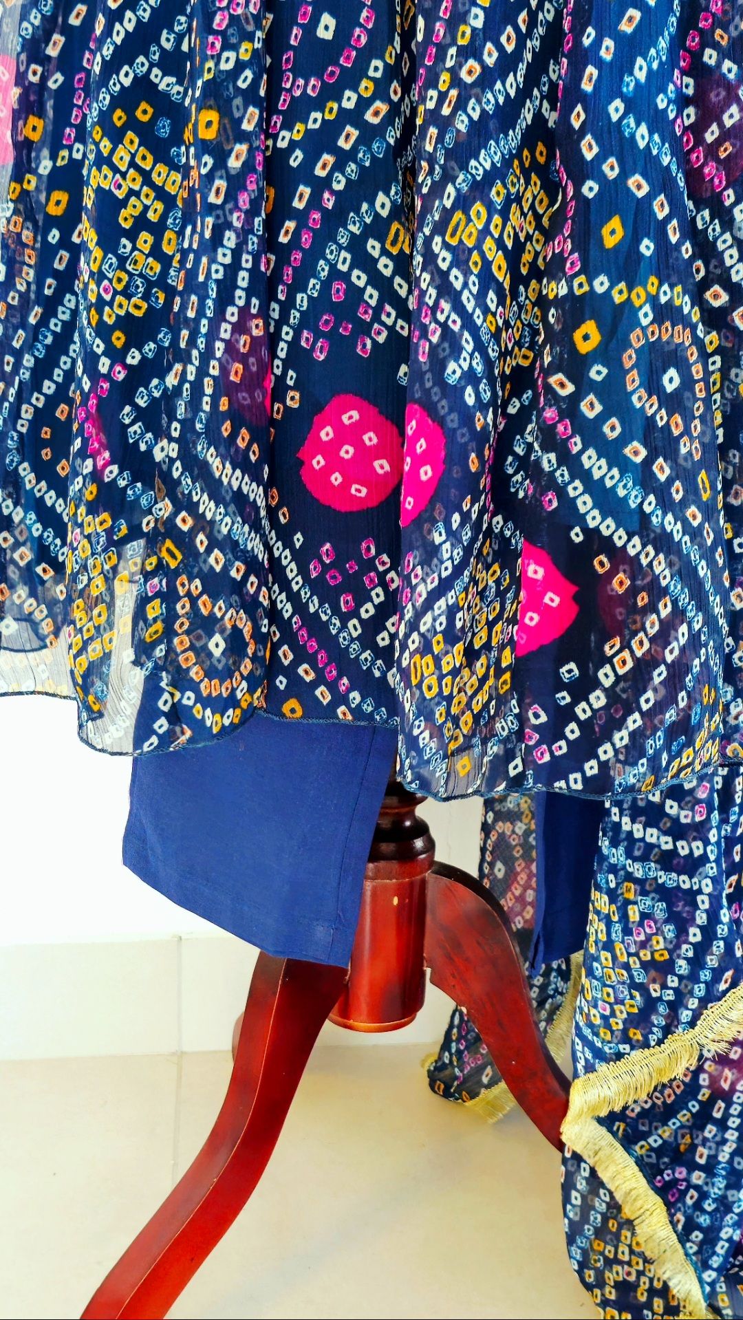 Blue Batik Anarkali_4