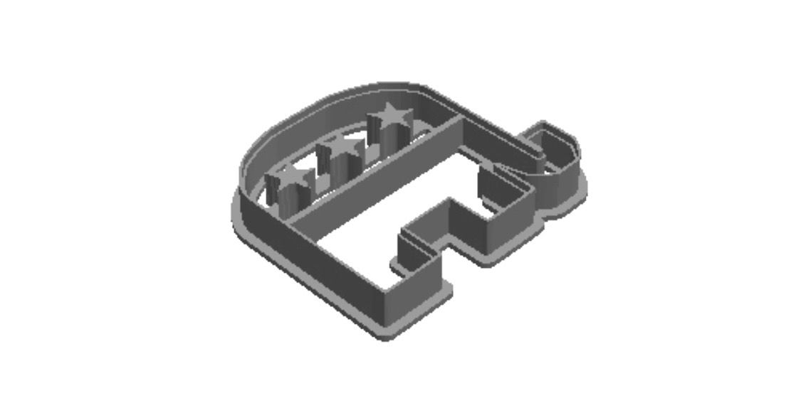 Election Elephant out print Cookie Cutter   _0