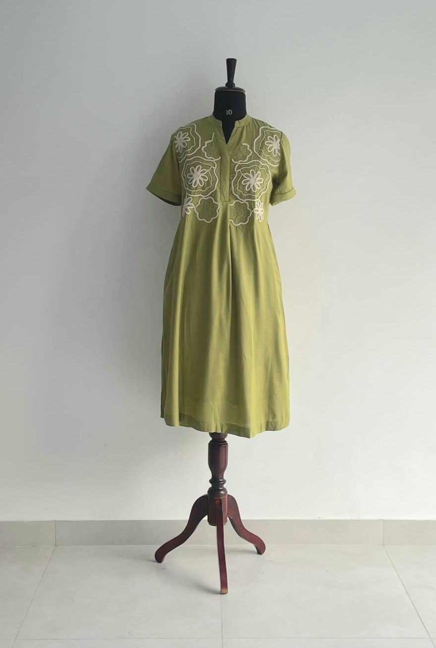 Apple Green Dress _1