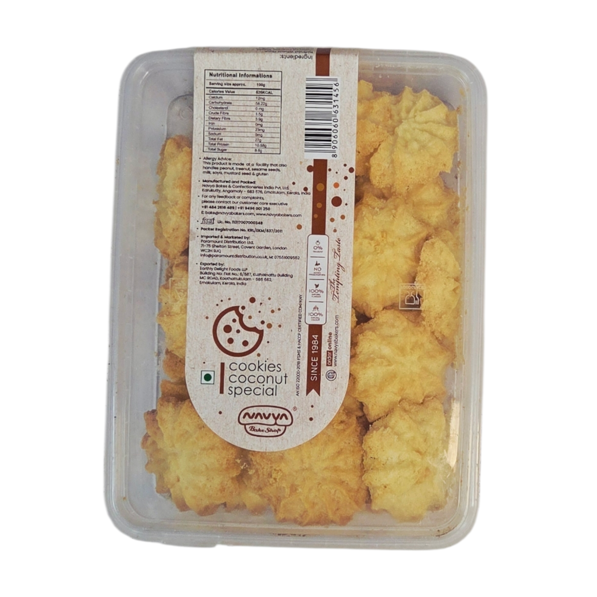 Navya Cookies Coconut Special 250g_0