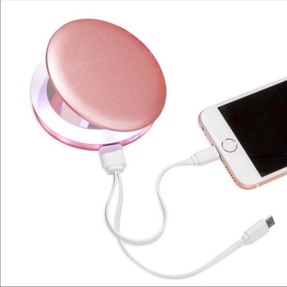 Led Mirror Magnifier + Power Bank _0