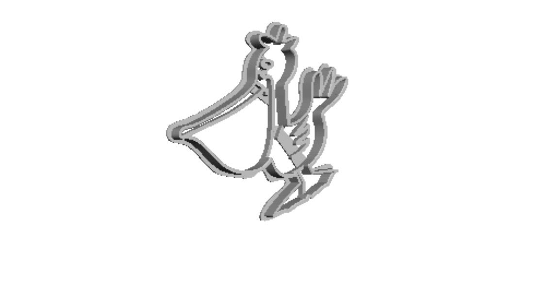 Pelle the pelican out print Cookie Cutter _0