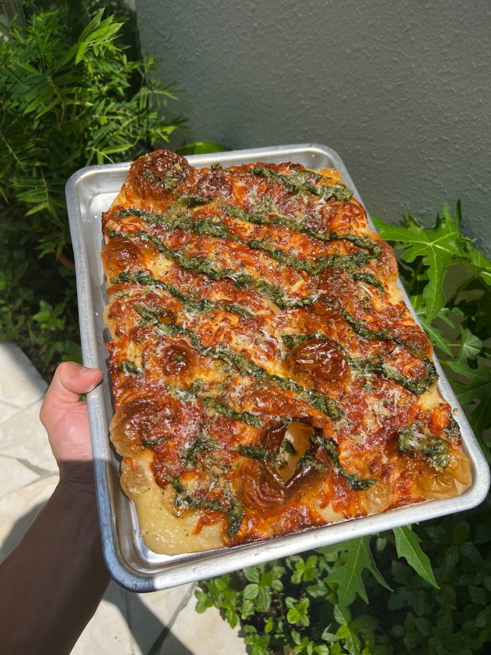 Garlic & Basil Pesto Focaccia_0