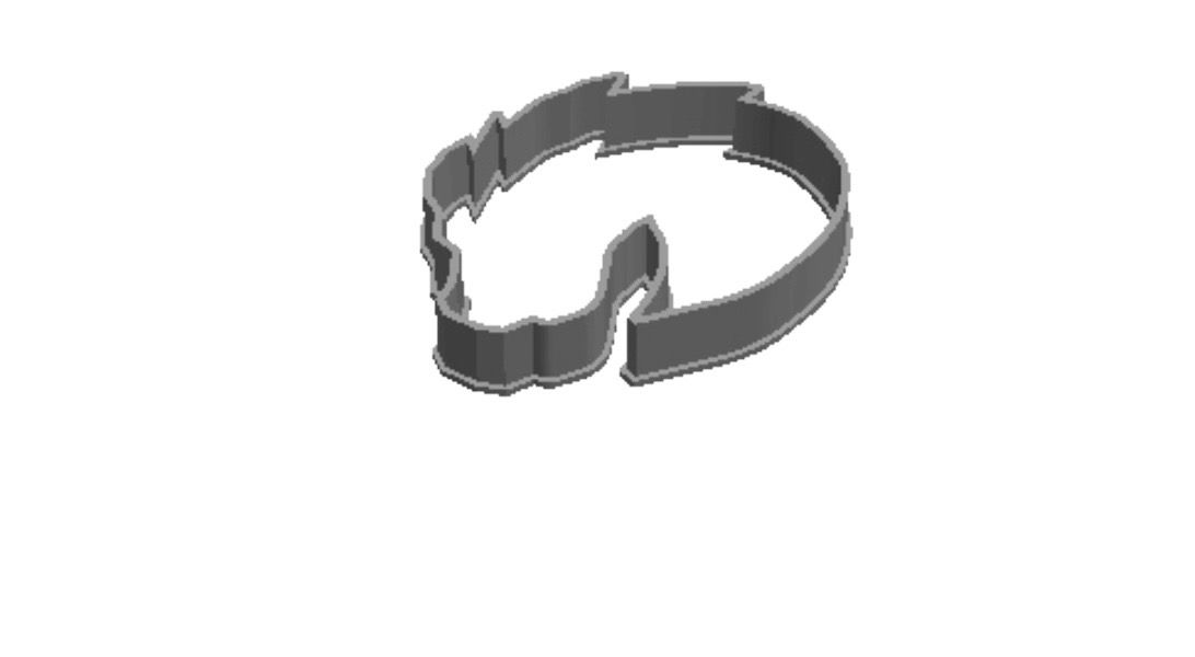 Bronco Logo out print Cookie Cutter  _0
