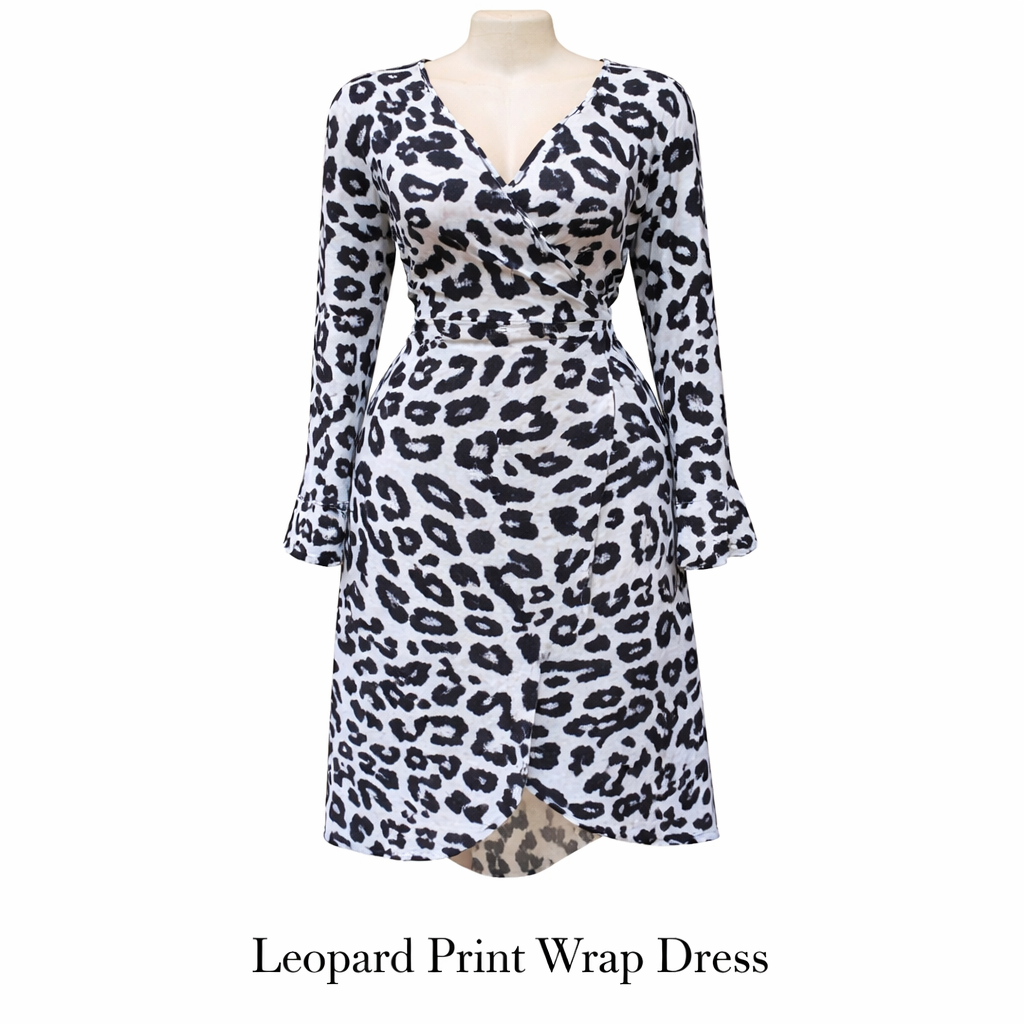Leopard Print Wrap Dress_0