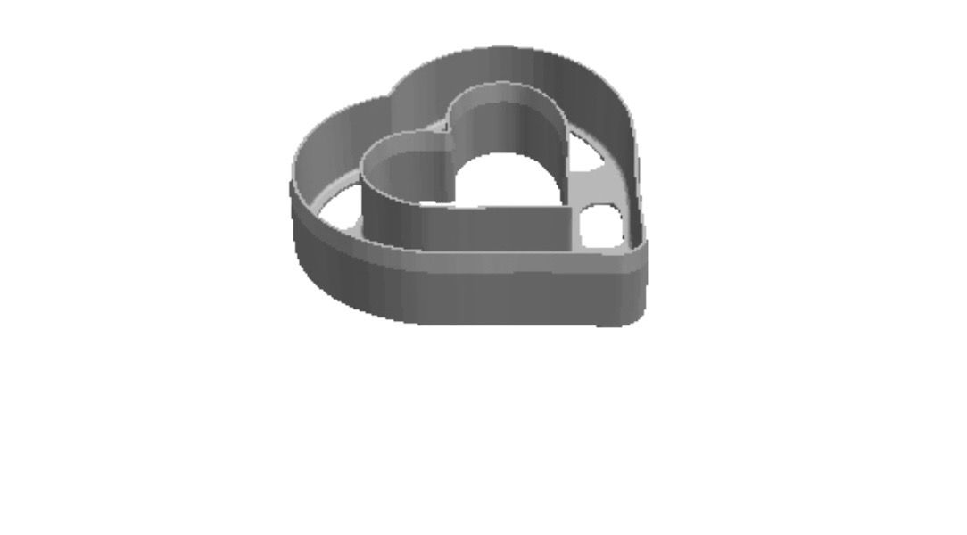 Heart A2 out print Cookie Cutter   _0