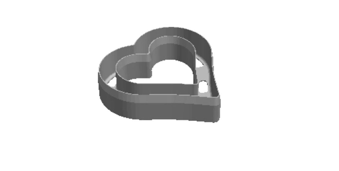 Heart A3 out print Cookie Cutter _0