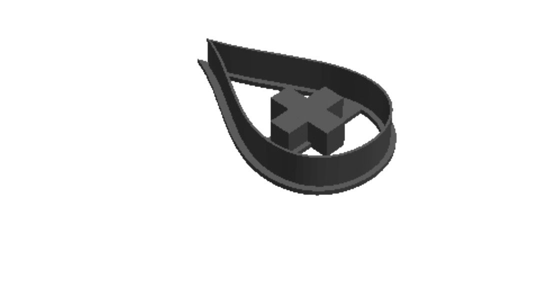 Red Cross 1 out print Cookie Cutter  _0