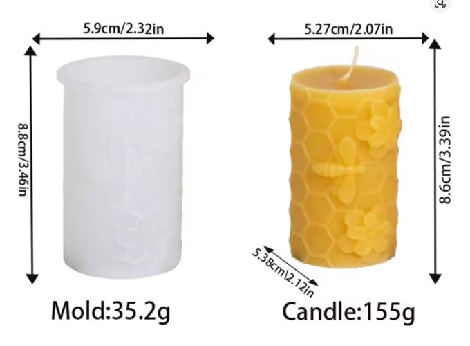 Molde Cilindro de panal de Abejas_2