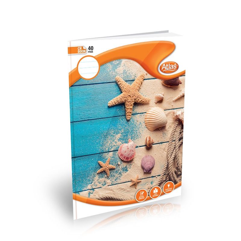 Atlas A4 CR Book Single = Ruled 40Pgs _0