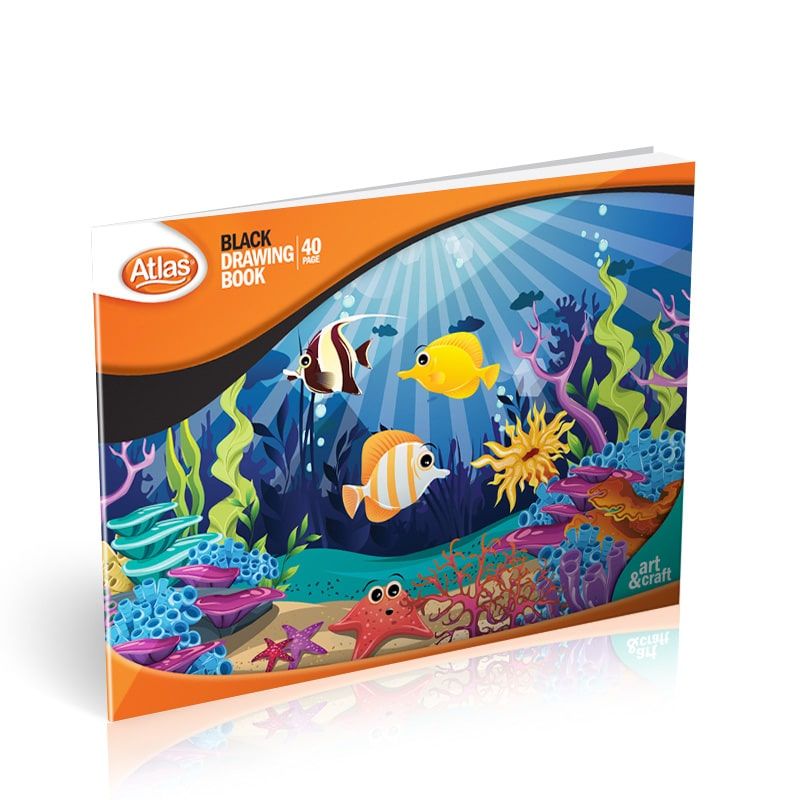 Atlas A4 Black Drawing Book Small 40Pgs_0