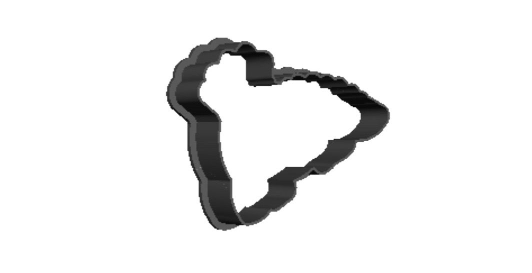 Baby Dino 3 out print Cookie Cutter  _0