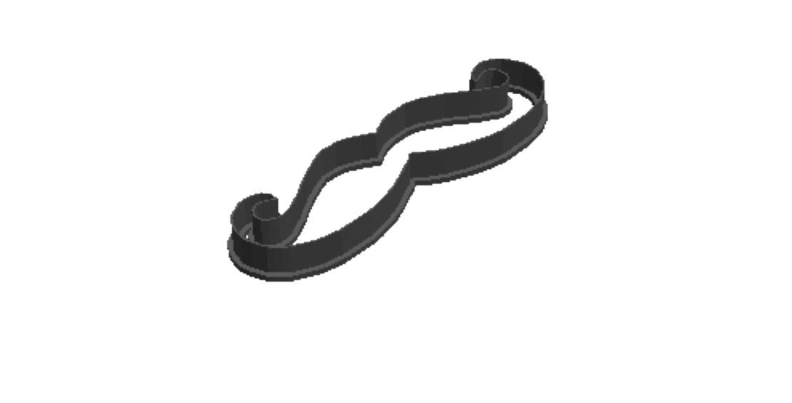 Mustache Big out print Cookie Cutter  _0