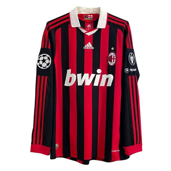 Ac Milan 2009/10 Home Shirt (Red/black)_2