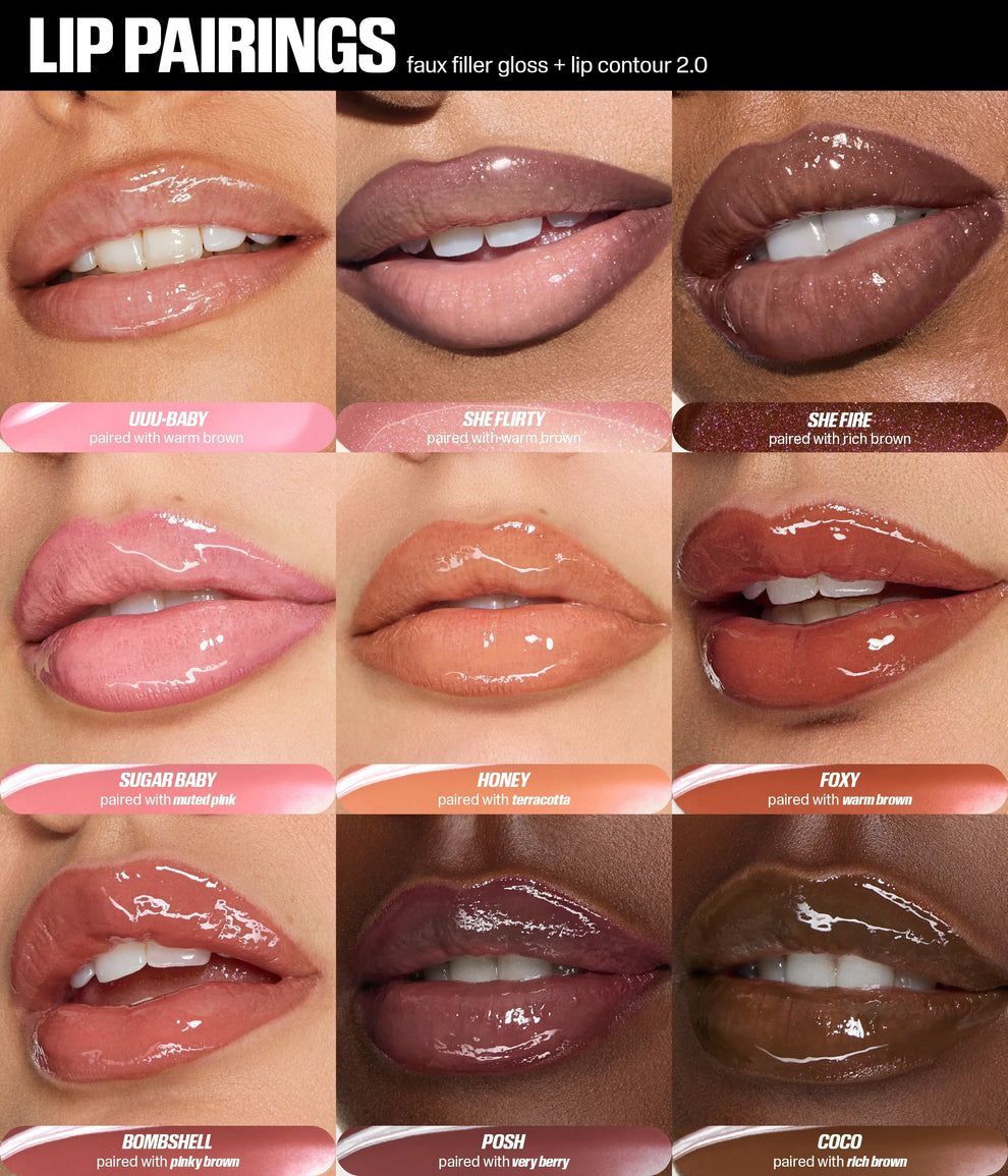 Huda Beauty Faux Filler Lip Gloss - Shade: Sugar Baby_1