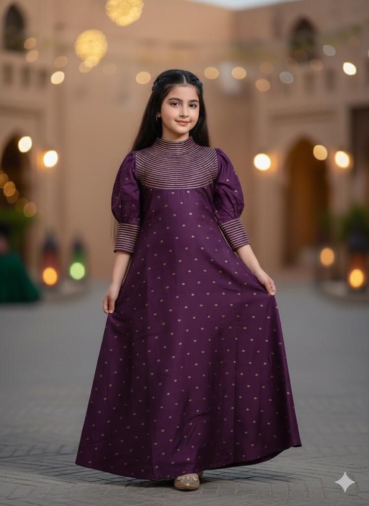 puffed sleeve jalabiya_0