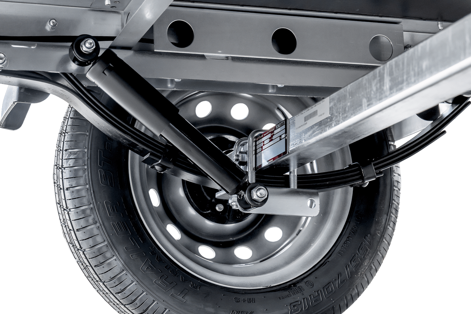 Remorque à un essieu sur ressorts 264x125 UNITRAILER GARDEN 264/R KIPP avec ridelles grillagées, châssis H-0 et bâche grise_4