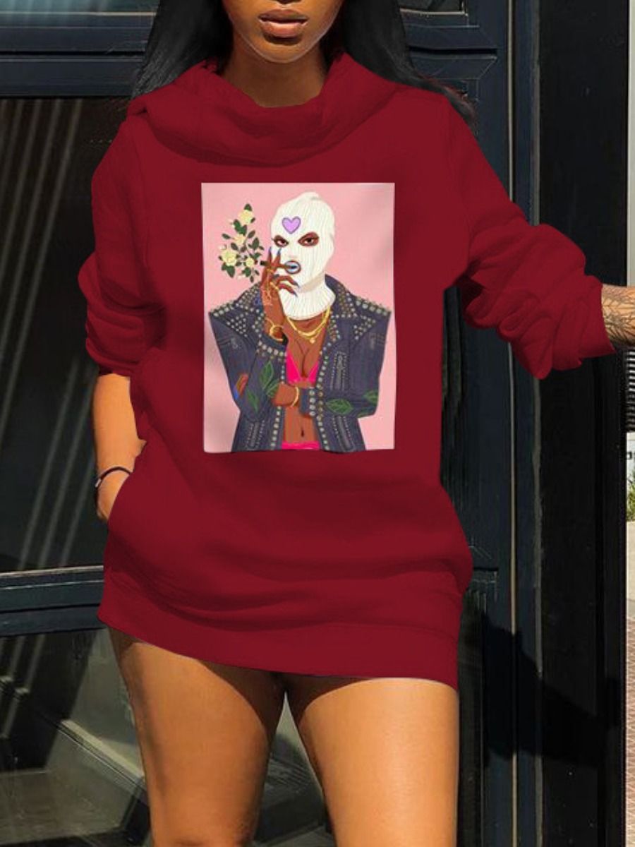 Graphic Figure Mini Dress_0