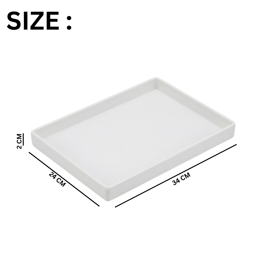 MELAMINE TRAY - 34CM WHITE _5