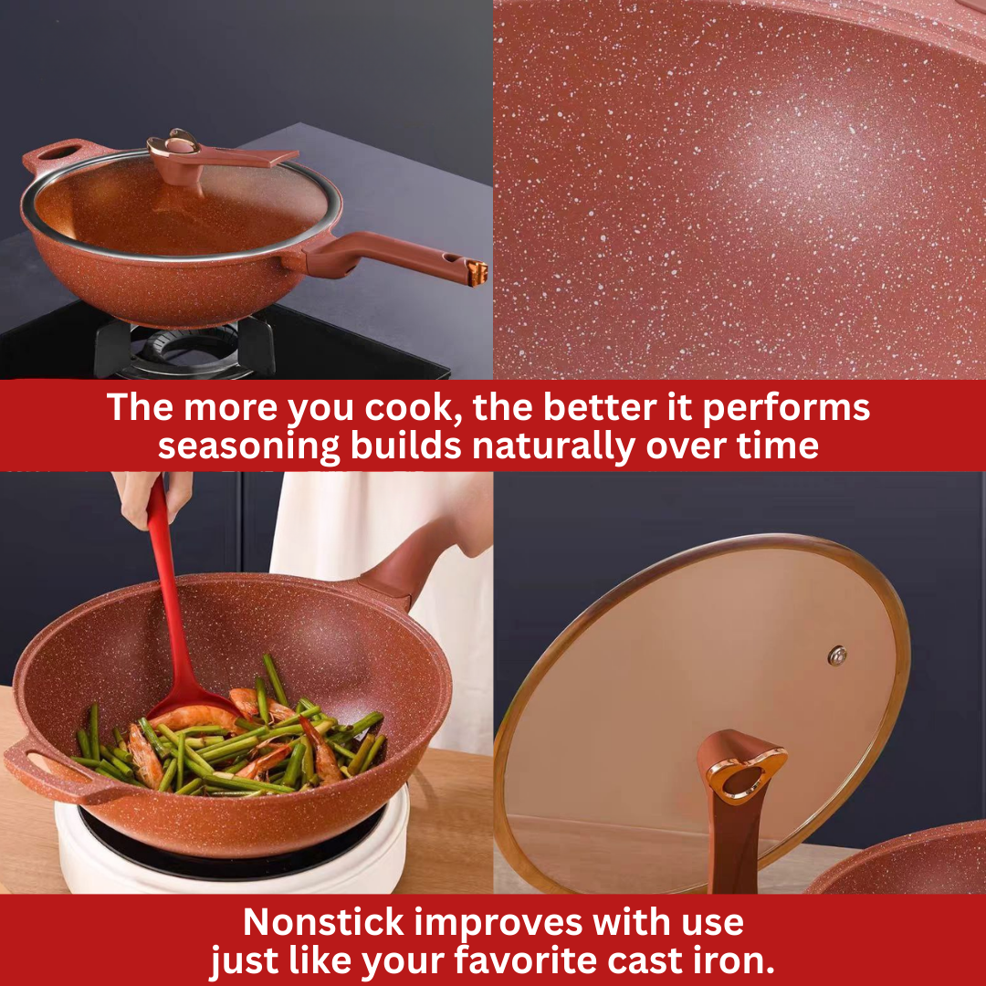 32CM 2LAYER  PRO NONSTICK WOK - BROWN_2