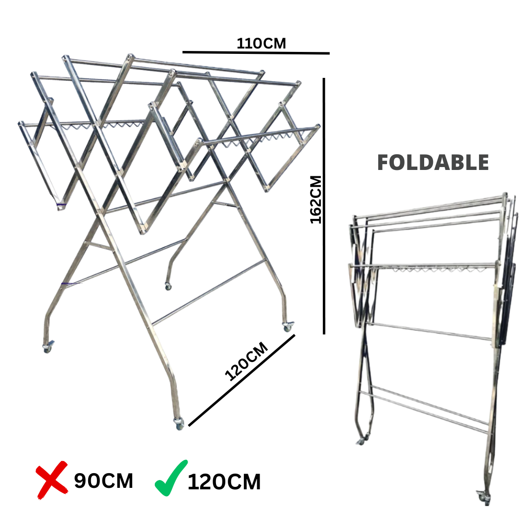 120CM UPGRADE STAINLESS STEEL CLOTH DRY RACK (PENYIDAI BAJU)_5