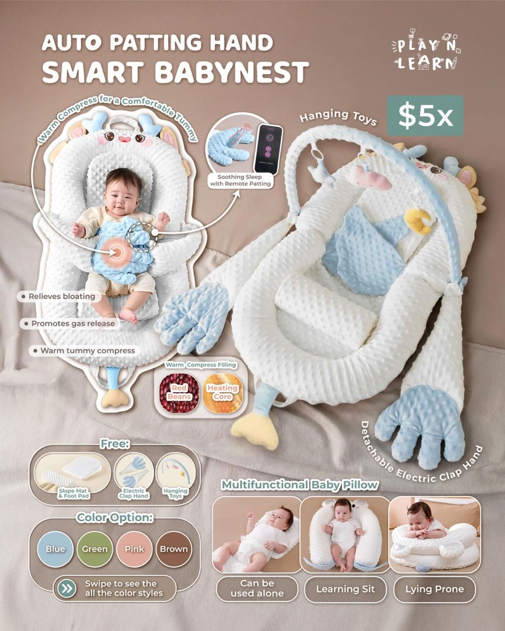 Auto Patting Hand Smart Babynest_0
