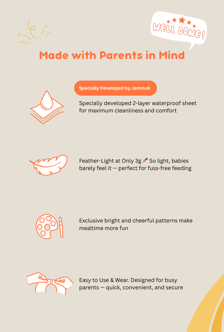 Double layer waterproof baby disposable bib 20pack / set with cute moods_2