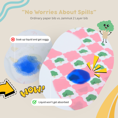 Double layer waterproof baby disposable bib 20pack / set with cute moods_6