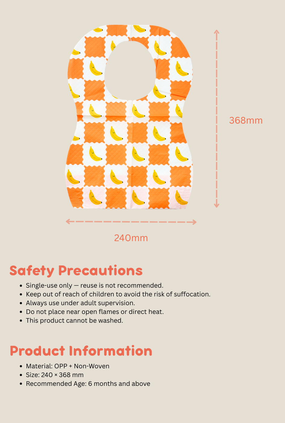 Double layer waterproof baby disposable bib 20pack / set with cute moods_8