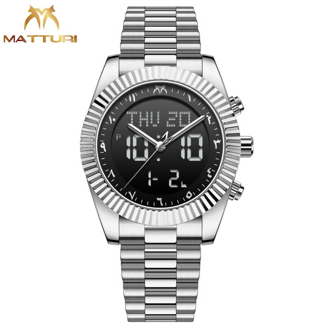 JWLE_0057 Matturi dual time (digital and analog) waterproof stainless steel body original backlus watch_3