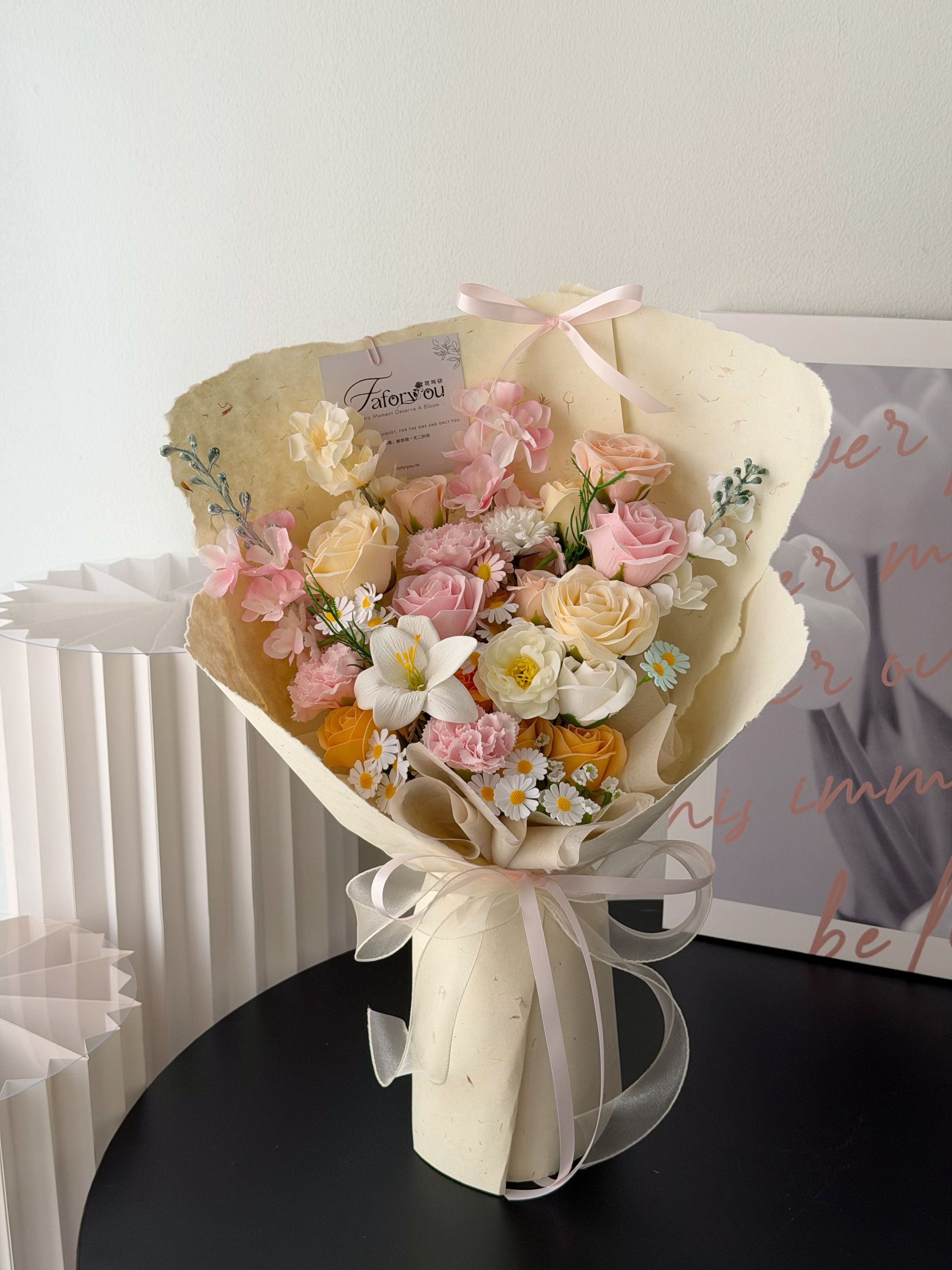  Soap Flower Mixed Bouquet ｜田园风混搭花束_0