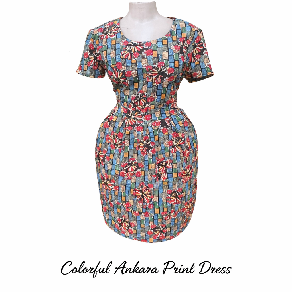 Vibrant Ankara Print Dress_0