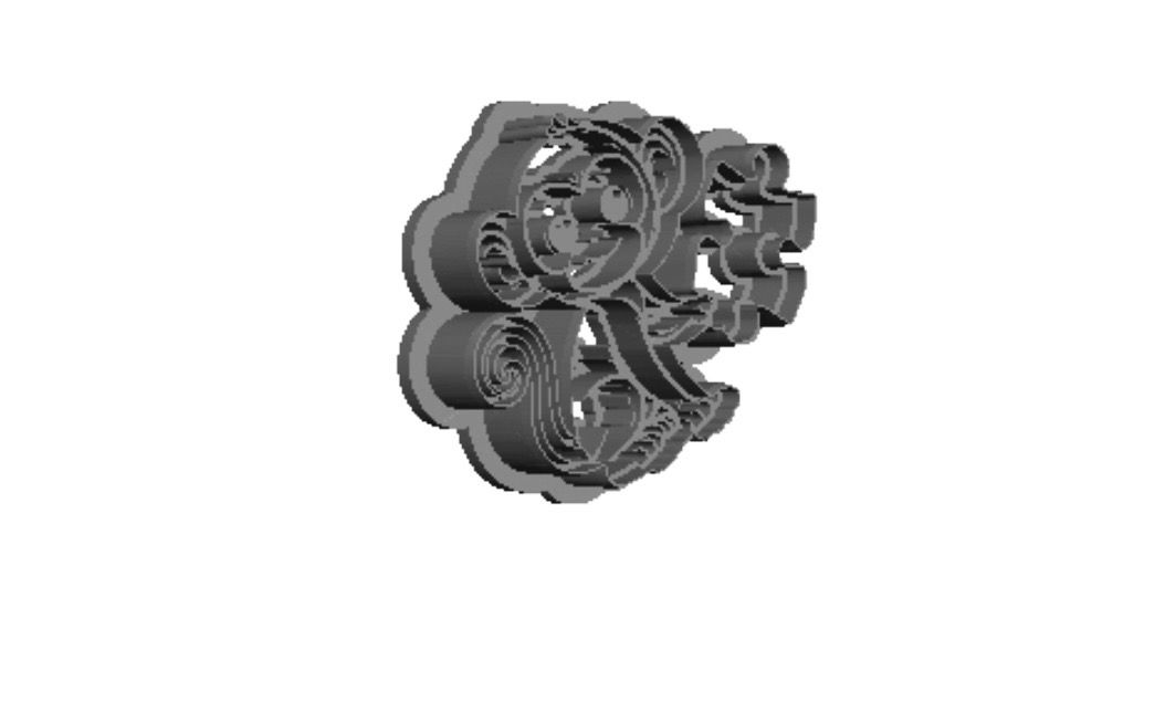 Monkey Puzzle 2 imprint Cookie Cutter  _0