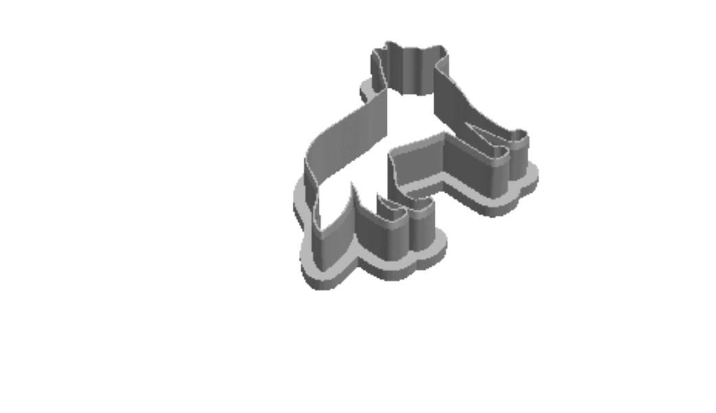 Husky dog out print Cookie Cutter _0