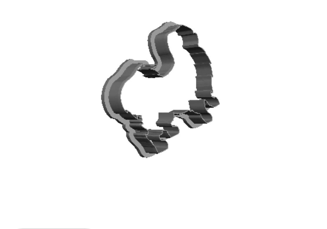 Pekingese 2 dog out print Cookie Cutter  _0