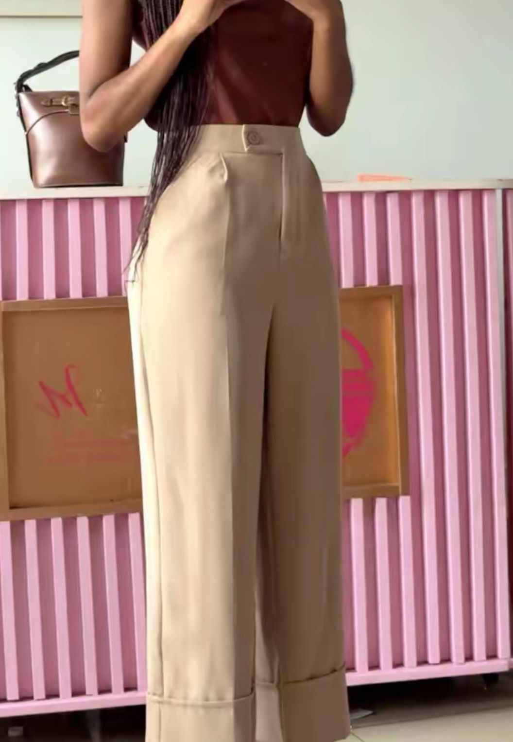 Wide leg formal pants _0