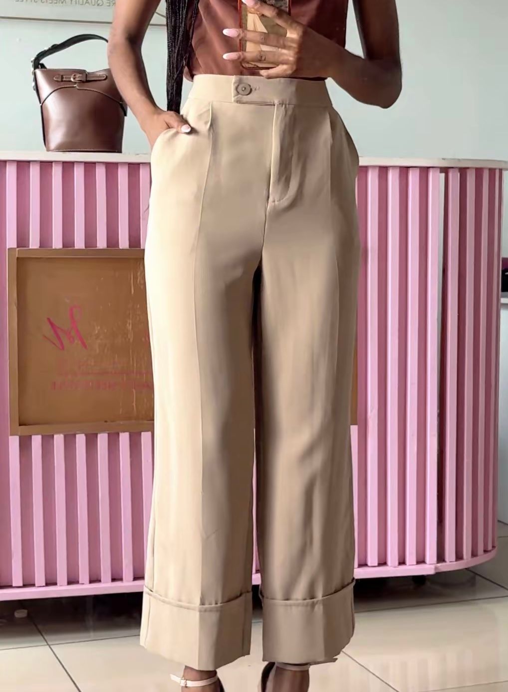 Wide leg formal pants _1