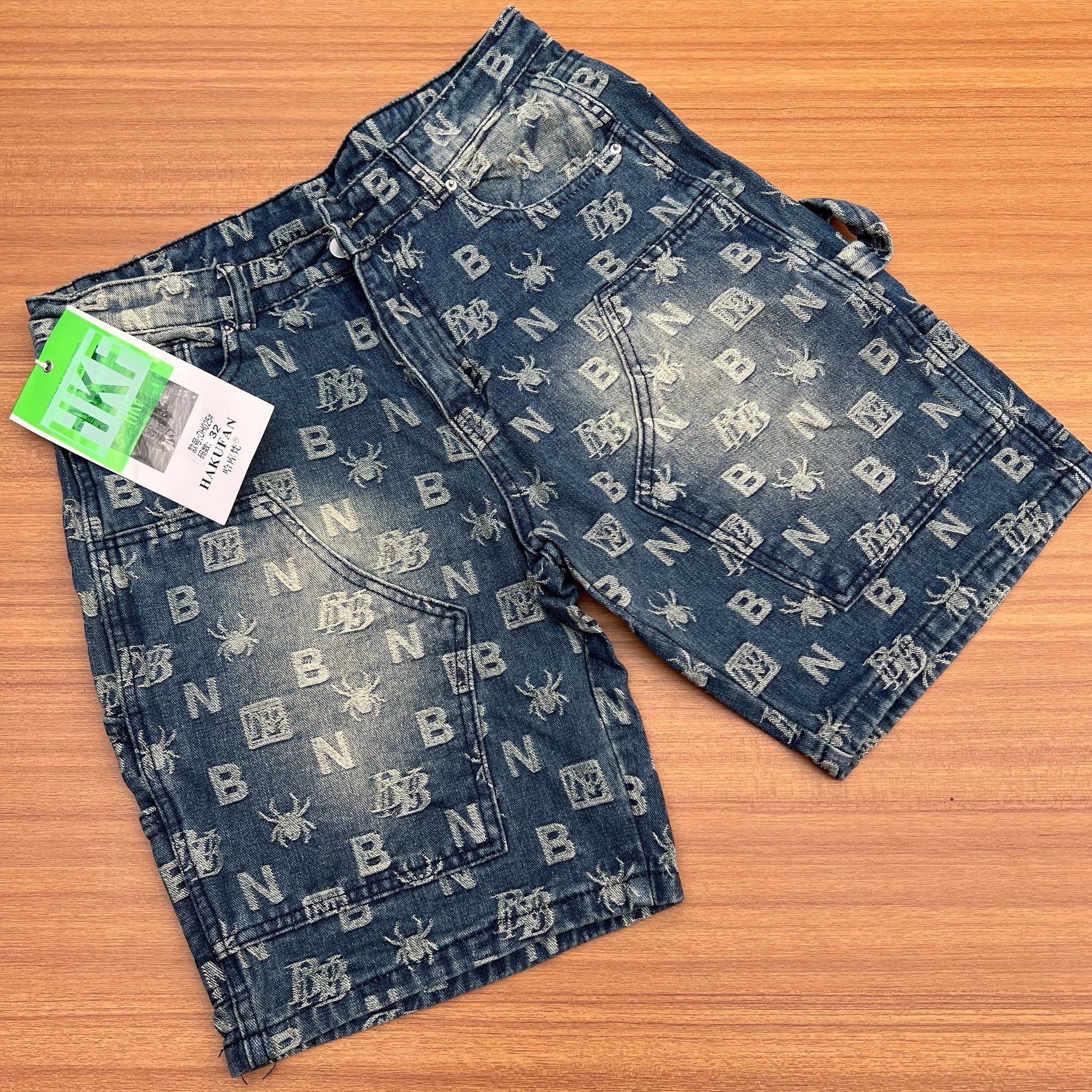 HAKUFAN JEANS SHORTS - BLUE_0