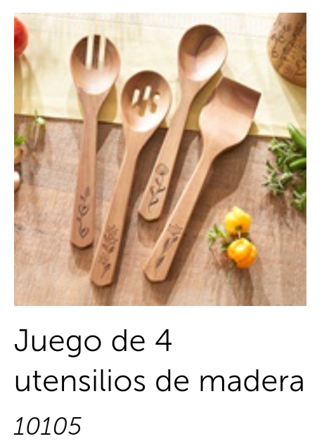 Juego de 4 utencilios de madera _0