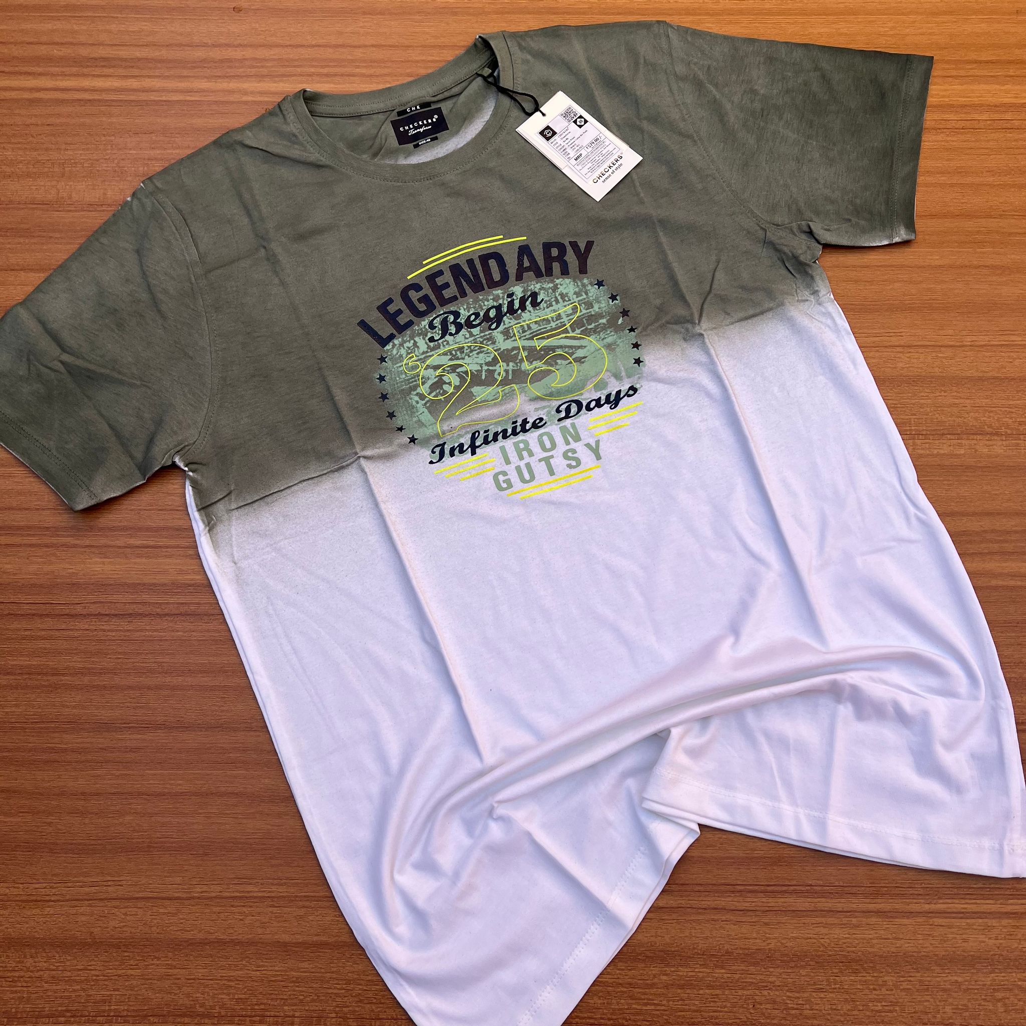 CHECKERS TSHIRT - D GREEN_0