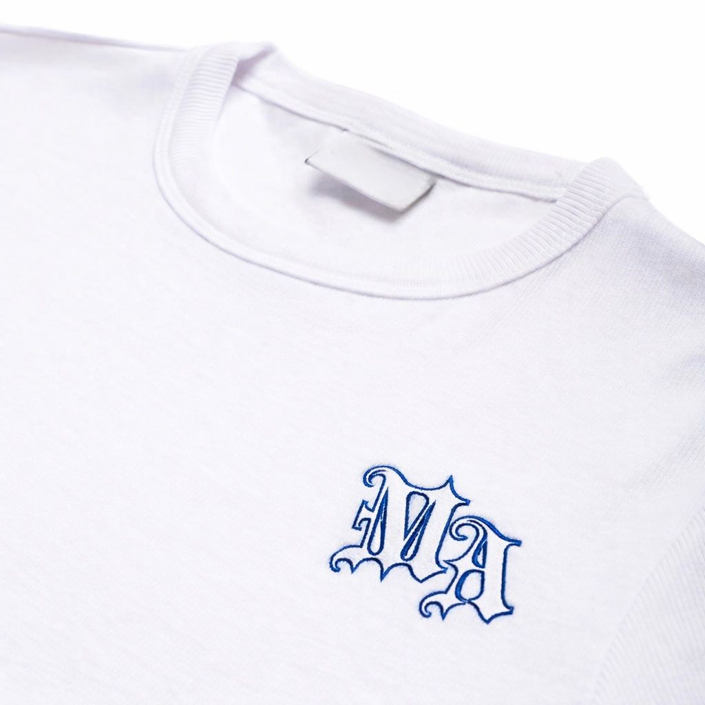 SUN TEE WHITE/NAVY BLUE_1