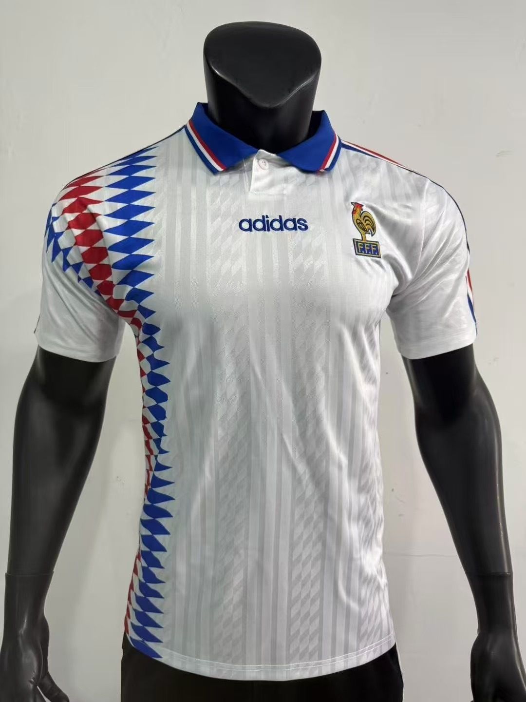 France 1994 Away Shirt (White / Red / Blue)_0